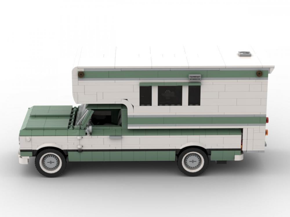Bluebrixx 103764 - US Pickup Truck with Camper