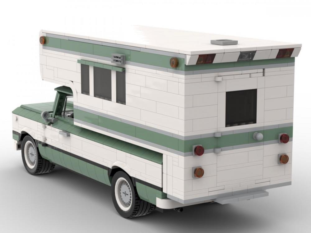 Bluebrixx 103764 - US Pickup Truck with Camper