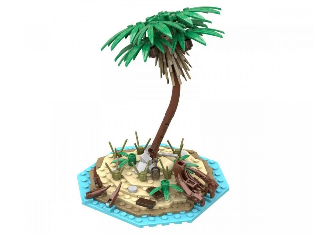 Bluebrixx 105129 - Lonely island with raft