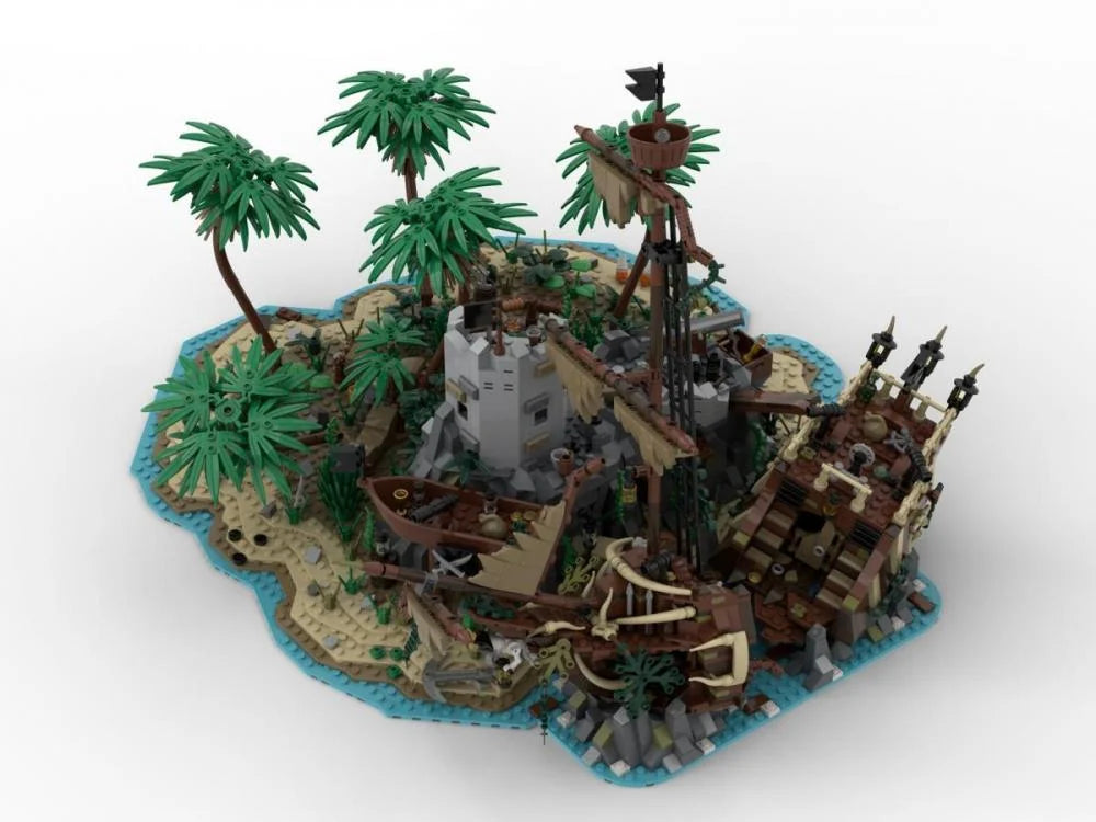 Bluebrixx 107096 - Big Pirate Island