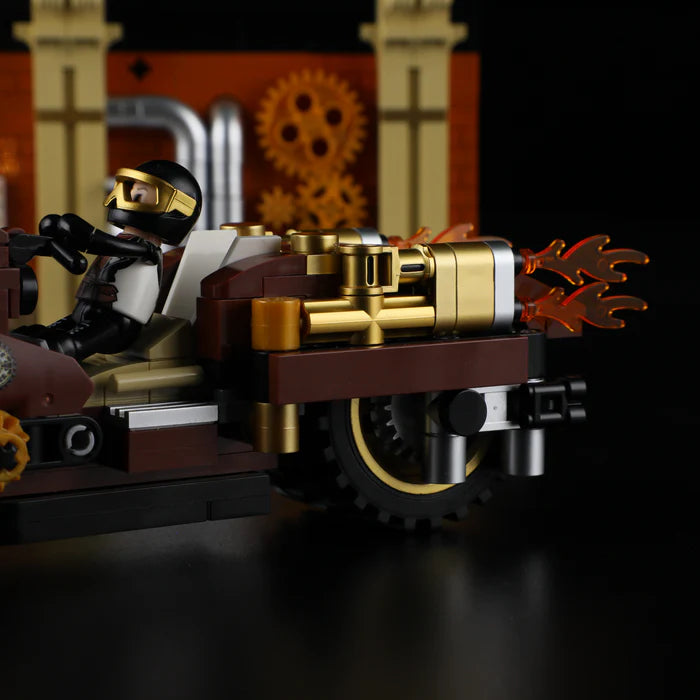 Lumibricks F9067 - Steampunk Motorcycle Pursuit