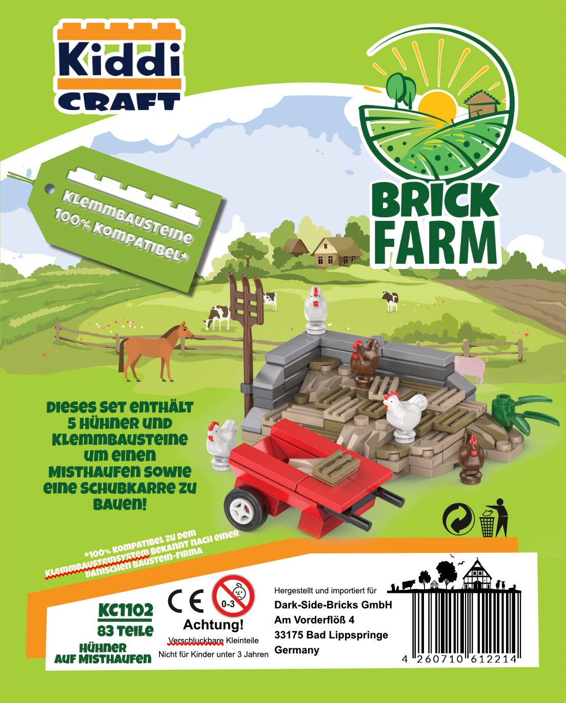 Kiddicraft KC1102 - Chickens on the manure heap