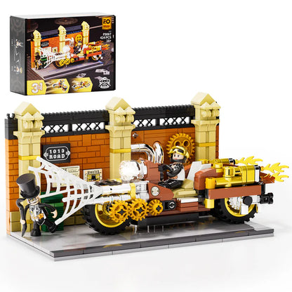 Lumibricks F9067 - Steampunk Motorcycle Pursuit