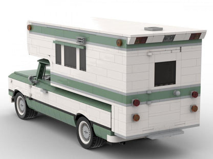 Bluebrixx 103764 - US Pickup Truck with Camper