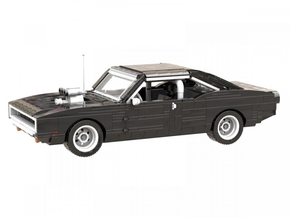 Bluebrixx 105033 - 1970 Black Muscle-Car