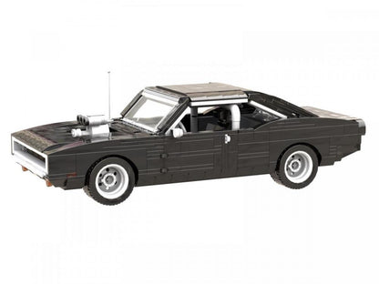 Bluebrixx 105033 - 1970 Black Muscle-Car