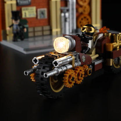 Lumibricks F9067 - Steampunk Motorcycle Pursuit