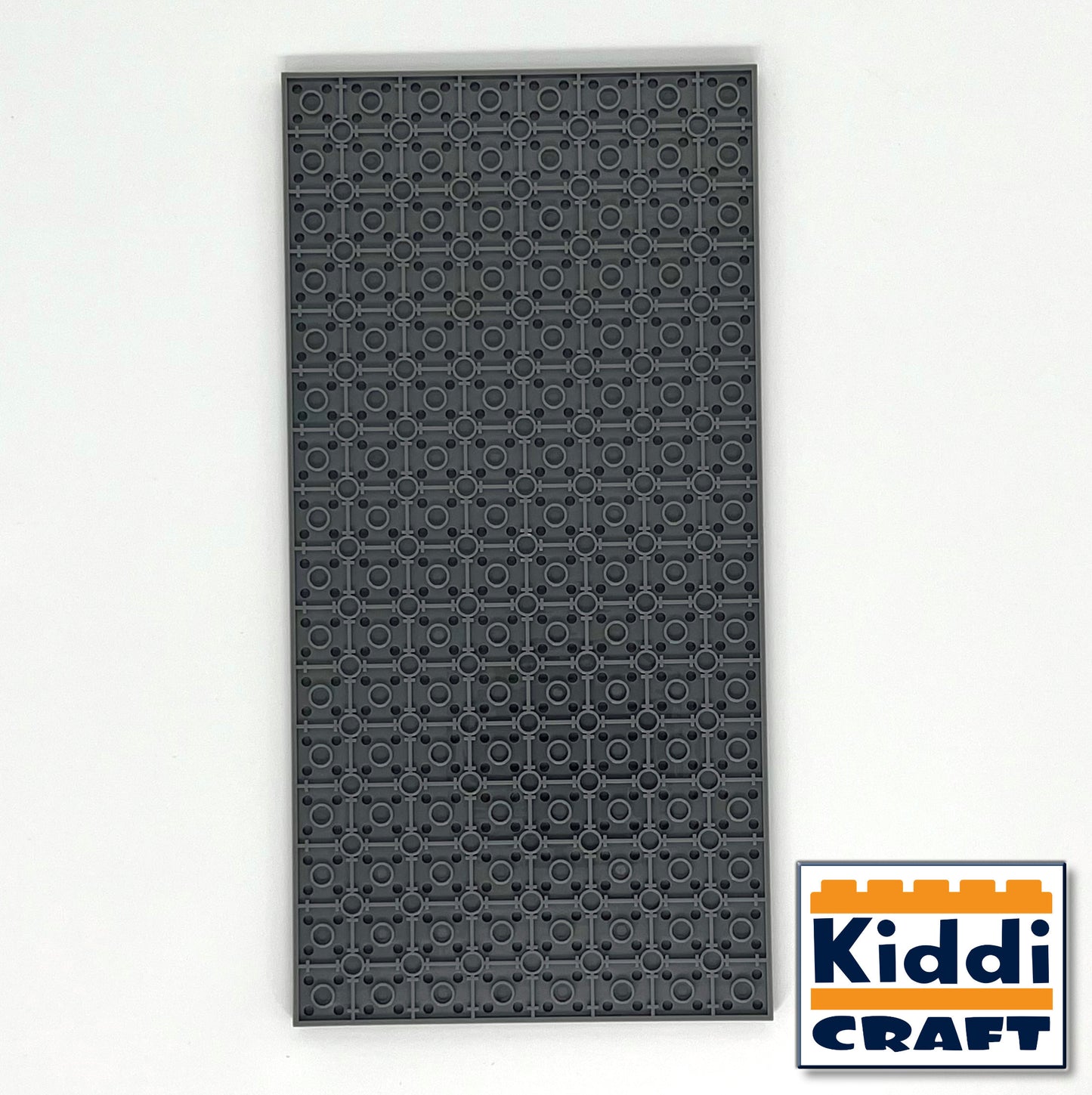Kiddicraft KC16DGSA - Stackable baseplate 16 x 32 studs (12.7 x 25.5cm) Dark Gray