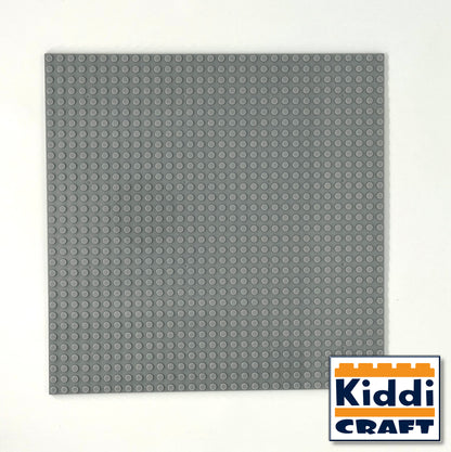 Kiddicraft KC32LGSA - Stackable baseplate 32 x 32 studs (25.5 x 25.5cm) Light Gray